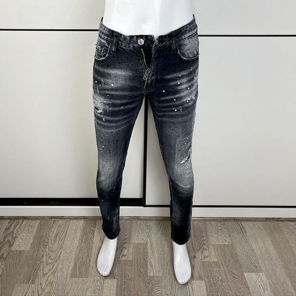 men's jeans street fashion men jeans retro black gray elastic slim ripped jeans men brand designer vintage denim pants hombre 230329, Blue
men's jeans street fashion men jeans retro black gray elastic slim ripped jeans men brand designer vintage denim pants hombre 230329, Blue