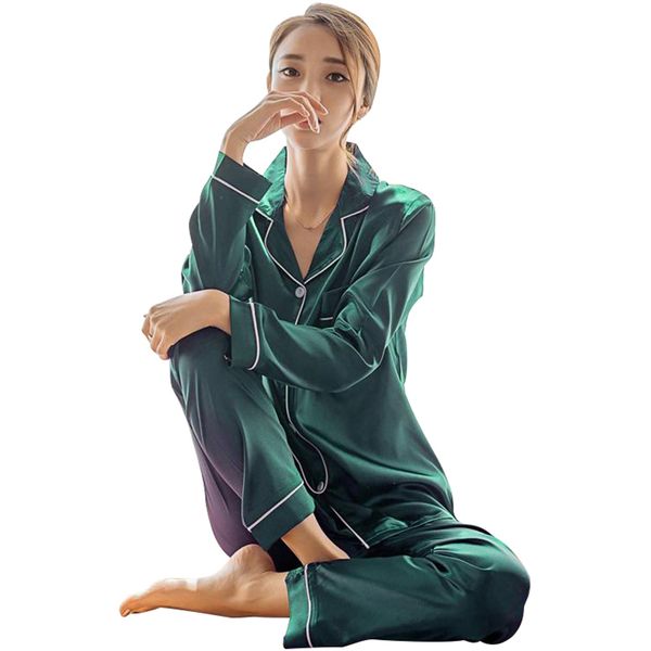 women's sleepwear women's silk satin pajamas set long sleeve pajamas set women's pajamas set two piece casual wear plus size, Black;red
women's sleepwear women's silk satin pajamas set long sleeve pajamas set women's pajamas set two piece casual wear plus size, Black;red