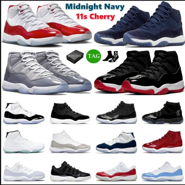 with box jumpman 11 basketball shoes men women 11s cherry midnight navy velvet cool grey 25th bred mens trainers sport sneakers size 5 5.5 6, Black
with box jumpman 11 basketball shoes men women 11s cherry midnight navy velvet cool grey 25th bred mens trainers sport sneakers size 5 5.5 6, Black