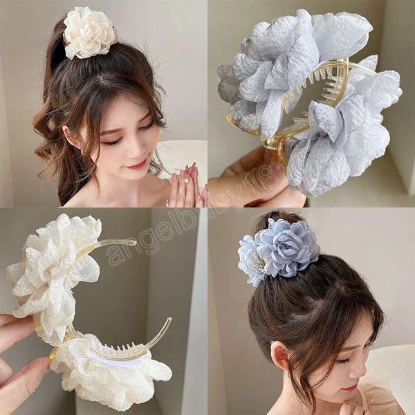 korean big flower hair claw clips flower horsetail buckle bun ponytail holder hair clip women female hair accessories, Slivery;white
korean big flower hair claw clips flower horsetail buckle bun ponytail holder hair clip women female hair accessories, Slivery;white