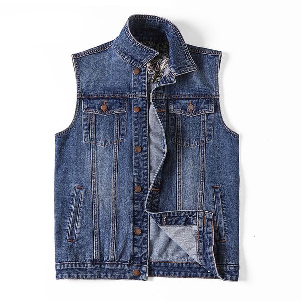 men's vests plus size denim tank outdoor cotton multi pocket sleeveless jacket fashion personality casual versatile buyer 230329, Black;white
men's vests plus size denim tank outdoor cotton multi pocket sleeveless jacket fashion personality casual versatile buyer 230329, Black;white