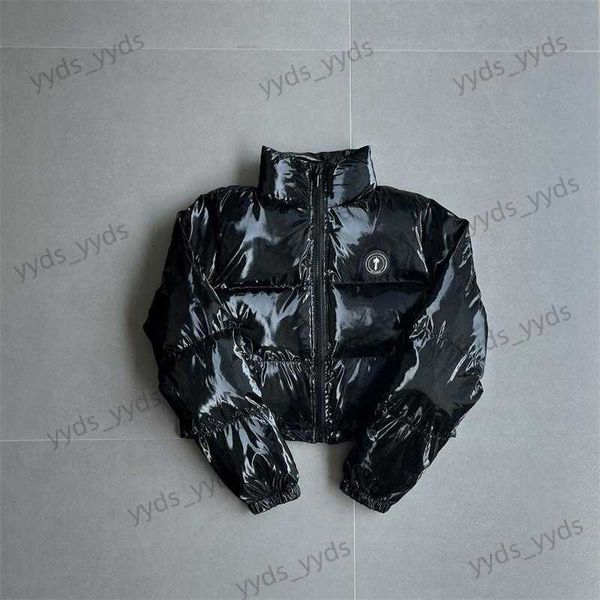 women's down parkas trapstar black glossy short small label cotton dress simple versatile winter new slim fit jacket t230329
women's down parkas trapstar black glossy short small label cotton dress simple versatile winter new slim fit jacket t230329