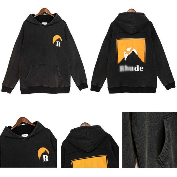 american little fashion brand rhude sunset eagle print washed worn terry couple loose hoodie sweatshirt, Black
american little fashion brand rhude sunset eagle print washed worn terry couple loose hoodie sweatshirt, Black