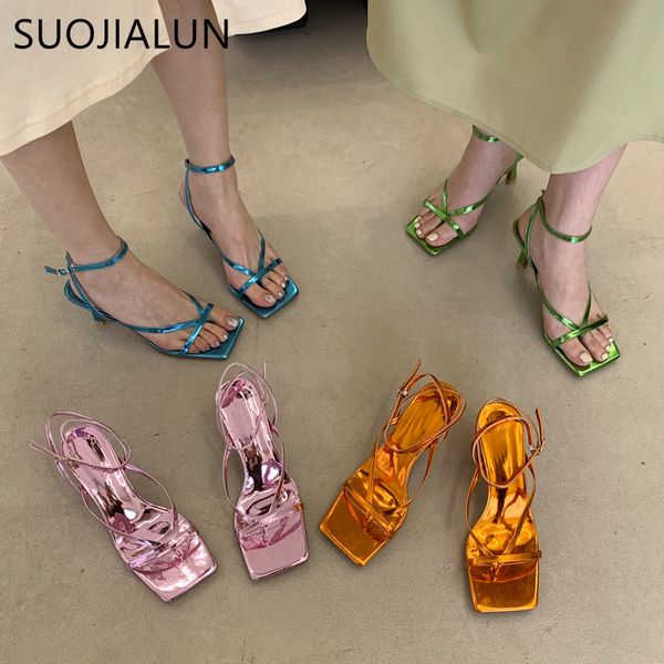 sandals suojialun summer women sandal fashion narrow band ladies elegant dress gladitor shoes thin high heel square toe pumps 230329, Black
sandals suojialun summer women sandal fashion narrow band ladies elegant dress gladitor shoes thin high heel square toe pumps 230329, Black