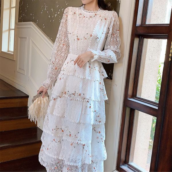 casual dresses jsxdhk vintage layer ruffles lace maxi dress runway spring women white floral embroidery long dress hollow out cake party dre, Black;gray
casual dresses jsxdhk vintage layer ruffles lace maxi dress runway spring women white floral embroidery long dress hollow out cake party dre, Black;gray