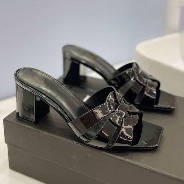 tribute woven mule slippers sandals slides chunky block heeled open toe shoes women's luxury designer leather outsole fashion evening s, Black
tribute woven mule slippers sandals slides chunky block heeled open toe shoes women's luxury designer leather outsole fashion evening s, Black
