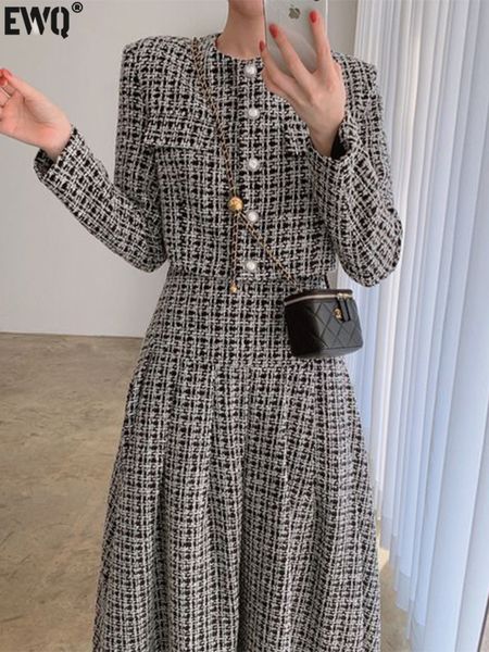two piece dress ewq casual temperament tweed plaid o-neck women short suit high waist pleated skirt two-piece set spring 16y2602 230329, White
two piece dress ewq casual temperament tweed plaid o-neck women short suit high waist pleated skirt two-piece set spring 16y2602 230329, White