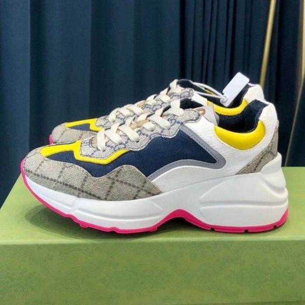 with box designer rhyton casual shoes multicolor women mens sneakers old dad trainers vintage genuine leather chaussures shoe increase platf
with box designer rhyton casual shoes multicolor women mens sneakers old dad trainers vintage genuine leather chaussures shoe increase platf