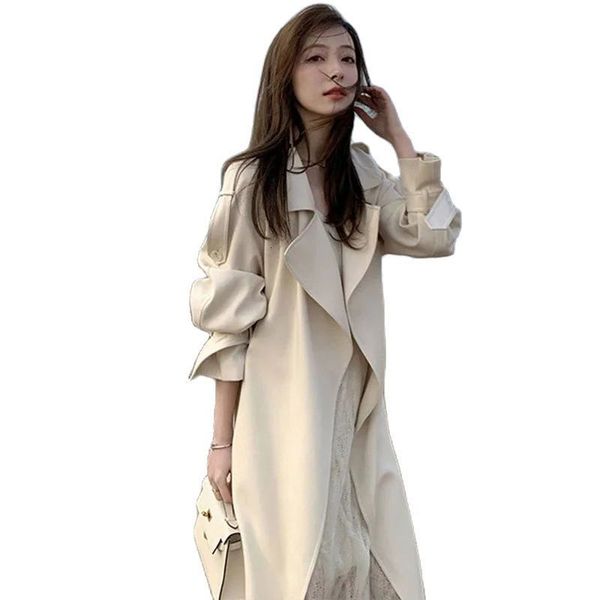 women's trench coats 2023 spring autumn clothes long overtheknee female korean students fashion windbreakers 230329, Tan;black
women's trench coats 2023 spring autumn clothes long overtheknee female korean students fashion windbreakers 230329, Tan;black