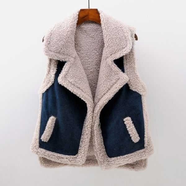 women's vests autumn and winter thick warm lamb wool tank women's vintage spliced work sleeveless jacket coat korea loose short wa, Black;white
women's vests autumn and winter thick warm lamb wool tank women's vintage spliced work sleeveless jacket coat korea loose short wa, Black;white
