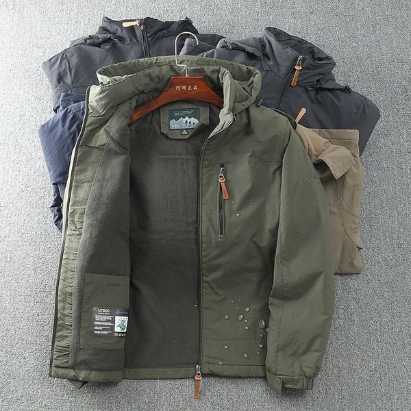 men's jackets waterproof jacket men outdoor fleece lined warm coats autumn winter trekking hiking jackets men thicken coats with hood 2, Black;brown
men's jackets waterproof jacket men outdoor fleece lined warm coats autumn winter trekking hiking jackets men thicken coats with hood 2, Black;brown