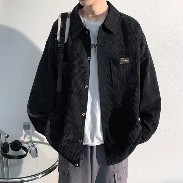 men's casual shirts corduroy long sleeve solid color 2023 spring autumn fashion loose shirt turndown collar male vintage 230329, White;black
men's casual shirts corduroy long sleeve solid color 2023 spring autumn fashion loose shirt turndown collar male vintage 230329, White;black
