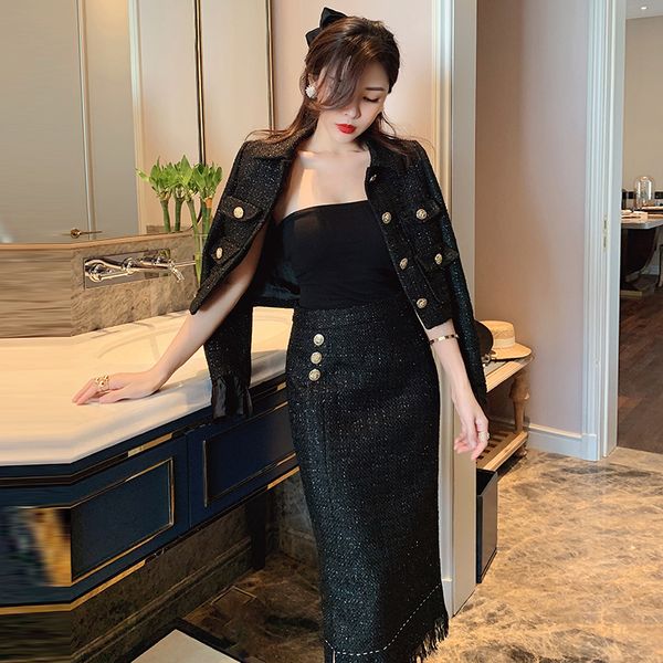 two piece dress winter vintage tweed two piece women outfits woolen diamonds bowknot short jacket coat tassels midi pencil skirt suits autum, White
two piece dress winter vintage tweed two piece women outfits woolen diamonds bowknot short jacket coat tassels midi pencil skirt suits autum, White