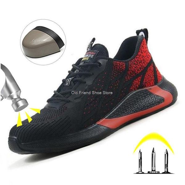 dress shoes drop safety men steel toe sneaker breathable work man construction boots puncture proof footwear 230329, Black
dress shoes drop safety men steel toe sneaker breathable work man construction boots puncture proof footwear 230329, Black