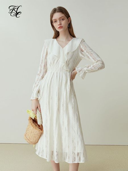 casual dresses fsle lace lapel design spring dress women gentle style lace patchwork a-line skirts beige full length high waist dress 230329, Black;gray
casual dresses fsle lace lapel design spring dress women gentle style lace patchwork a-line skirts beige full length high waist dress 230329, Black;gray