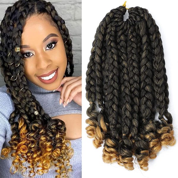 synthetic crochet hair short bob box braid with curly ends 10inch omber blonde pre stretched box braids for women kids, Black
synthetic crochet hair short bob box braid with curly ends 10inch omber blonde pre stretched box braids for women kids, Black