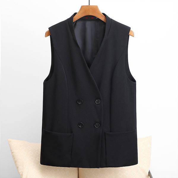 women's vests wxw5102 black tank coat sleeveless jacket women's double chest ultra thin casual belt women's short tank v-neck, Black;white
women's vests wxw5102 black tank coat sleeveless jacket women's double chest ultra thin casual belt women's short tank v-neck, Black;white