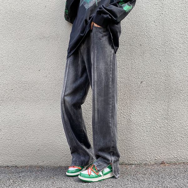 men's jeans spring high street vintage men's baggy jeans korean fashion streetwear zipper design denim pants male brand trousers 2, Blue
men's jeans spring high street vintage men's baggy jeans korean fashion streetwear zipper design denim pants male brand trousers 2, Blue