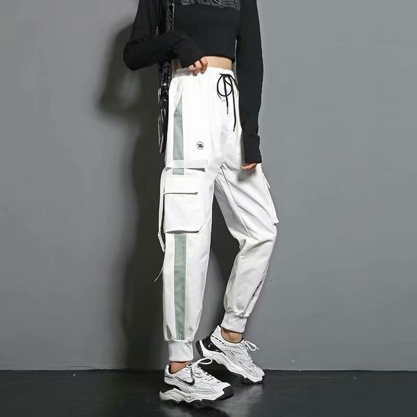 women's pants s streetwear cargo pant casual joggers women elastic waist korean style harajuku females trousers 230329, Black;white
women's pants s streetwear cargo pant casual joggers women elastic waist korean style harajuku females trousers 230329, Black;white