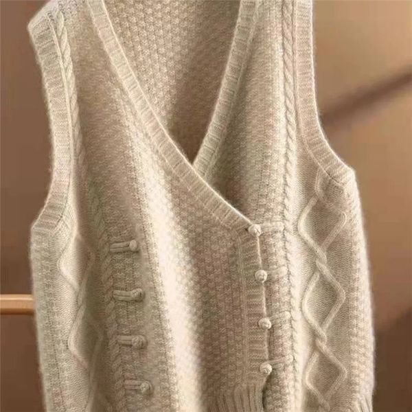 women's vests knitted tank women's chinese style disc button loose gilded v-neck sleeveless sweater chaleco sleeveless fashion cas, Black;white
women's vests knitted tank women's chinese style disc button loose gilded v-neck sleeveless sweater chaleco sleeveless fashion cas, Black;white