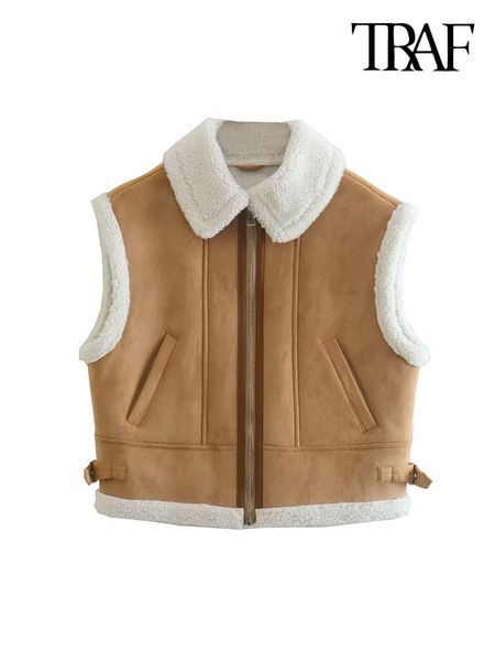 women's vests traf women's fashion thick thermal artificial sheared coat vintage sleeveless zipper women's coat fashion tank, Black;white
women's vests traf women's fashion thick thermal artificial sheared coat vintage sleeveless zipper women's coat fashion tank, Black;white