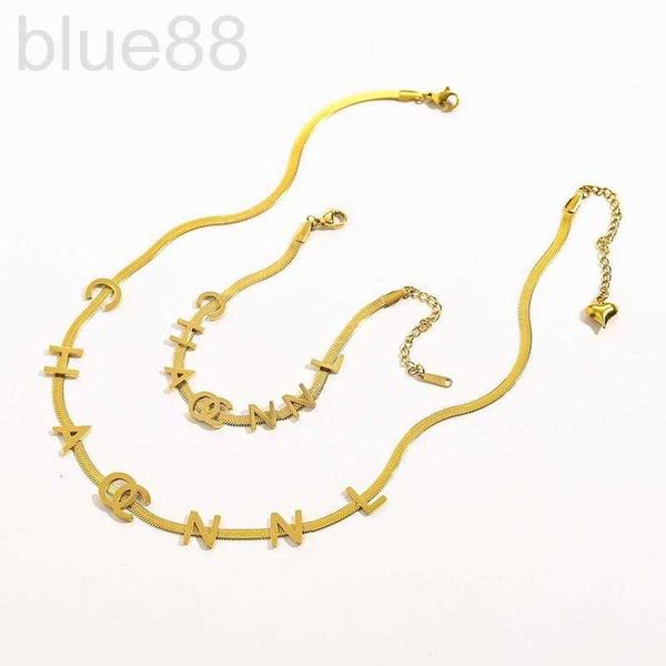 bracelet & necklace designer stainless steel small fragrant wind flat snake chain letter set grandma simple jewelry b4uu, Silver
bracelet & necklace designer stainless steel small fragrant wind flat snake chain letter set grandma simple jewelry b4uu, Silver