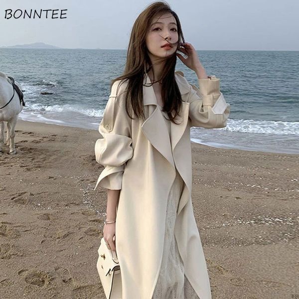 women's trench coats prevalent women autumn highend korean fashion streetwear ulzzang retro elegant temperament adjustable waist chic 2, Tan;black
women's trench coats prevalent women autumn highend korean fashion streetwear ulzzang retro elegant temperament adjustable waist chic 2, Tan;black