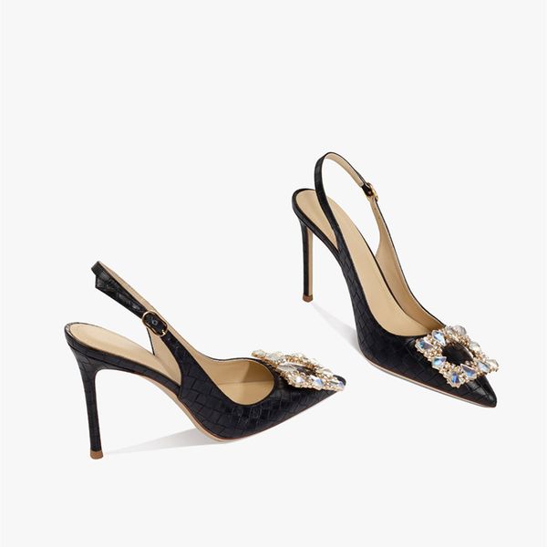 sandals black pointed toe high heeled with rhinestones women covered crystal summer shoes side open hollow slingback 230329
sandals black pointed toe high heeled with rhinestones women covered crystal summer shoes side open hollow slingback 230329