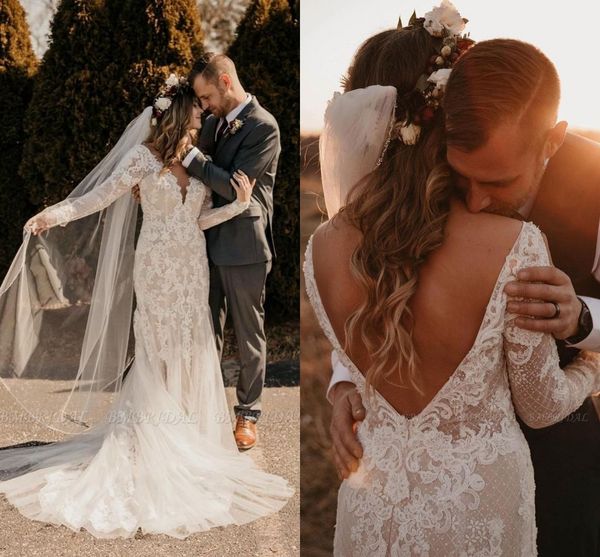 gorgeous full lace mermaid wedding dresses summer beach garden long sleeve bridal gowns bohemian deep v neck backless bridal robes bc15465, White
gorgeous full lace mermaid wedding dresses summer beach garden long sleeve bridal gowns bohemian deep v neck backless bridal robes bc15465, White