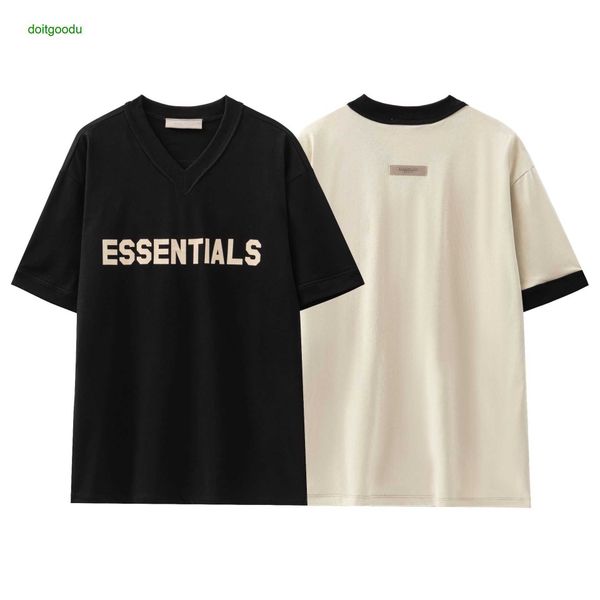 fosg high street american essen short sleeve t shirt flocked print couple loose men's and women's summer, White;black
fosg high street american essen short sleeve t shirt flocked print couple loose men's and women's summer, White;black