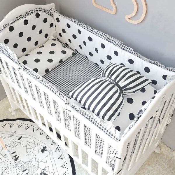 bedding sets 6 piecesset crib wrap set bed sheet pillow cover set cotton anti collision crib wrap removable washable bed cover 230329
bedding sets 6 piecesset crib wrap set bed sheet pillow cover set cotton anti collision crib wrap removable washable bed cover 230329