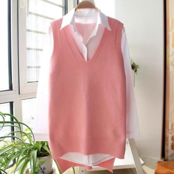 women's vests korean women's knitted sleeveless university style women's loose tank women's v-neck lacquered women', Black;white
women's vests korean women's knitted sleeveless university style women's loose tank women's v-neck lacquered women', Black;white