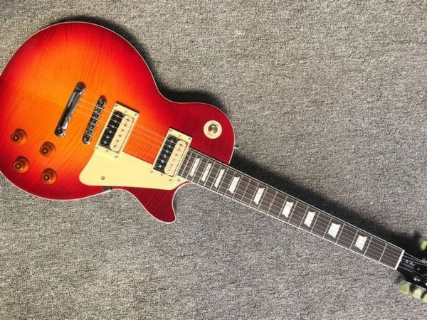 new cherryburst color standard lp electric guitar, solid body with maple flame ,rosewood fretboard,hh pickups
new cherryburst color standard lp electric guitar, solid body with maple flame ,rosewood fretboard,hh pickups