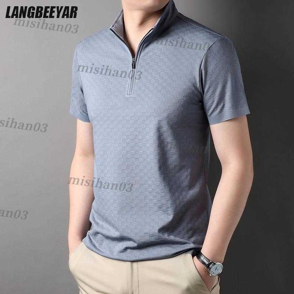 men's polos grade jacquard zipper luxury summer new brand polo shirts men fashion designer slim short sleeve casual mens clothing y230, White;black
men's polos grade jacquard zipper luxury summer new brand polo shirts men fashion designer slim short sleeve casual mens clothing y230, White;black