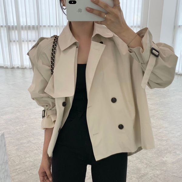 women's trench coats korean spring and autumn french women's coat 2023 lapel design doublebreasted loose short longsleeved work ja, Tan;black
women's trench coats korean spring and autumn french women's coat 2023 lapel design doublebreasted loose short longsleeved work ja, Tan;black