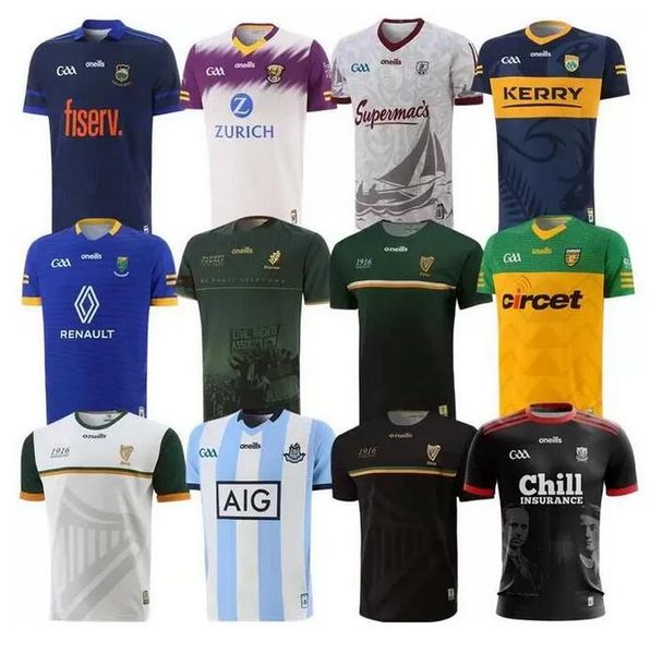 ireland gaa rugby jerseys wexford tipperary galway dublin gaelic football jersey limerick cavan kerry tyrone mayo meath shirts home away, Black;gray