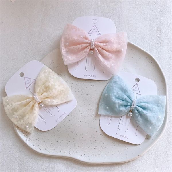 2023 spring new korea sweet girl princess pearl bow hair accessories fashion children's beautiful mesh embroidery flower hairpin, Slivery;white
2023 spring new korea sweet girl princess pearl bow hair accessories fashion children's beautiful mesh embroidery flower hairpin, Slivery;white