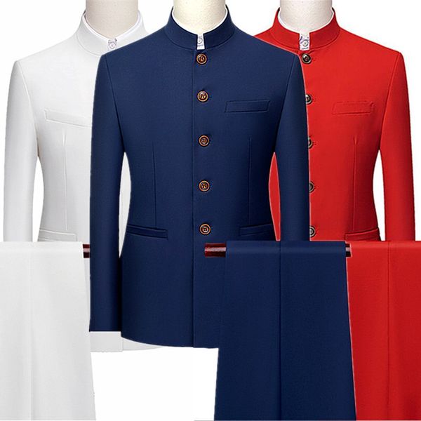men's suits blazers fashion men's vintage party 2 piece set pioneer pants luxury embroidery men's tang suit jacket trousers p, White;black
men's suits blazers fashion men's vintage party 2 piece set pioneer pants luxury embroidery men's tang suit jacket trousers p, White;black