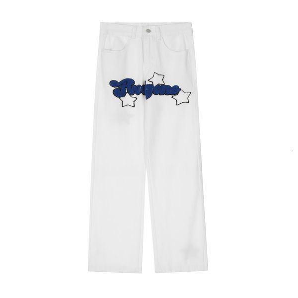 mens jeans flocking embroidered letters star y2k jeans white men trendy brand american design straight leg cropped pants casual trousers 230, Blue
mens jeans flocking embroidered letters star y2k jeans white men trendy brand american design straight leg cropped pants casual trousers 230, Blue