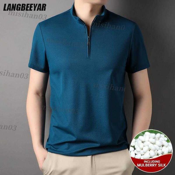 men's polos grade 4.7% mulberry silk zipper new summer luxury brand plain polo shirt short sleeve casual fashions clothes y2303, White;black
men's polos grade 4.7% mulberry silk zipper new summer luxury brand plain polo shirt short sleeve casual fashions clothes y2303, White;black