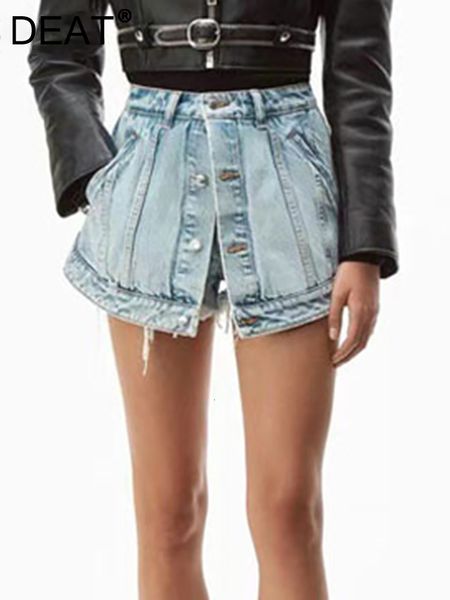 women's shorts deat solid women fake two pieces high waist aline thin denim street style mall goth 2023 summer autumn 7e754 230329, White;black
women's shorts deat solid women fake two pieces high waist aline thin denim street style mall goth 2023 summer autumn 7e754 230329, White;black