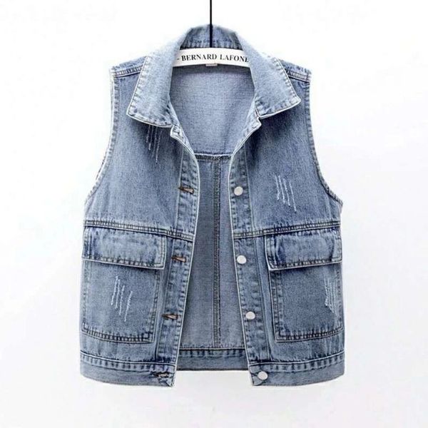women's vests 5xl plus women's denim tank fashion tear autumn blue jeans jacket sleeveless spring loose short coat shoulder strap, Black;white
women's vests 5xl plus women's denim tank fashion tear autumn blue jeans jacket sleeveless spring loose short coat shoulder strap, Black;white