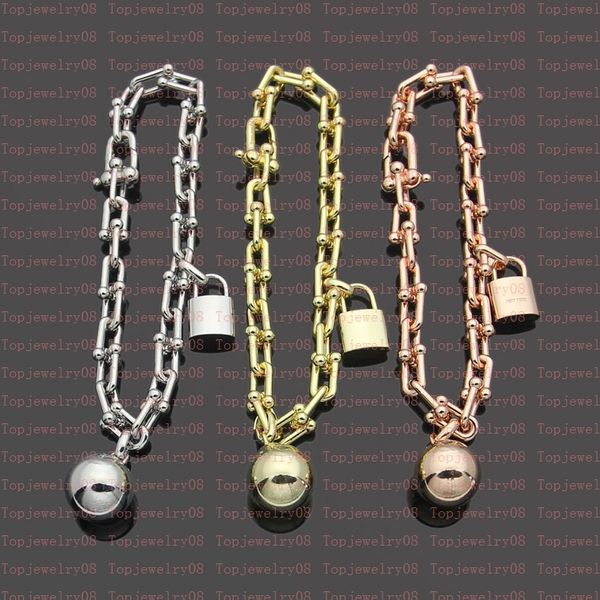 round beads lock head gold chain luxury designer signature heart bracelet diamond 18k gold plated 925 stainless steel wedding valentine', Black
round beads lock head gold chain luxury designer signature heart bracelet diamond 18k gold plated 925 stainless steel wedding valentine', Black