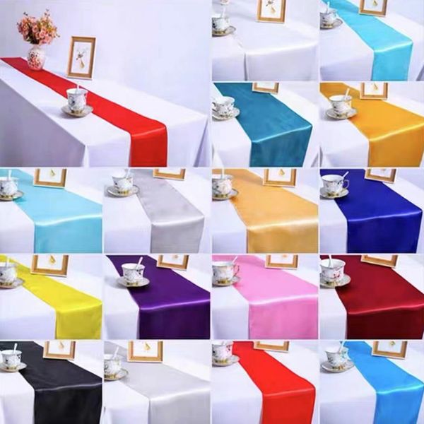 wedding decorations 10pcs/lot red/blue/yellow/purple multicolor 30*275cm satin table runner for wedding engagement/l banquet/fesival decor
wedding decorations 10pcs/lot red/blue/yellow/purple multicolor 30*275cm satin table runner for wedding engagement/l banquet/fesival decor