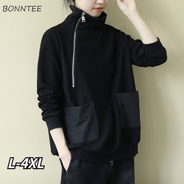 women's hoodies sweatshirts tanpa wanita longgar estetika ritsleting kerah berdiri semua trendi musim dingin terbaru siswa desain dasa, Black
women's hoodies sweatshirts tanpa wanita longgar estetika ritsleting kerah berdiri semua trendi musim dingin terbaru siswa desain dasa, Black