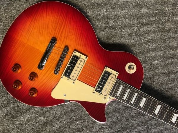 new cherryburst color standard lp electric guitar, solid body with maple flame ,rosewood fretboard,hh pickups cdsuj
new cherryburst color standard lp electric guitar, solid body with maple flame ,rosewood fretboard,hh pickups cdsuj