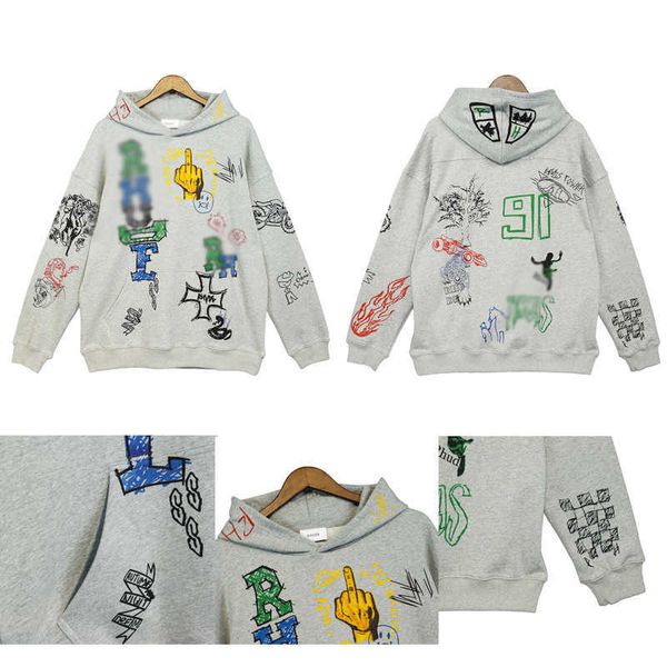 rhude manager graffiti gray long sleeve pullover hand printed cartoon casual loose hooded sweater, Black
rhude manager graffiti gray long sleeve pullover hand printed cartoon casual loose hooded sweater, Black