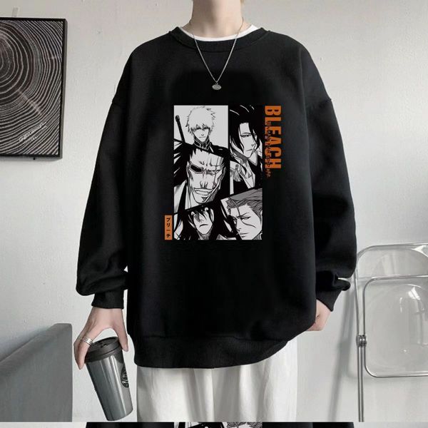 men's pants bleach anime sweatshirts manga graphic winter oversized men pullover tracksuit women long sleeve streetwear couple clothes, Black
men's pants bleach anime sweatshirts manga graphic winter oversized men pullover tracksuit women long sleeve streetwear couple clothes, Black