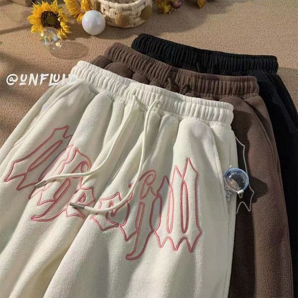 womens pants capris letter embroidery clothing vintage polar fleece ankle boots streetwear loose casual sweatpants 230329, Black;white
womens pants capris letter embroidery clothing vintage polar fleece ankle boots streetwear loose casual sweatpants 230329, Black;white