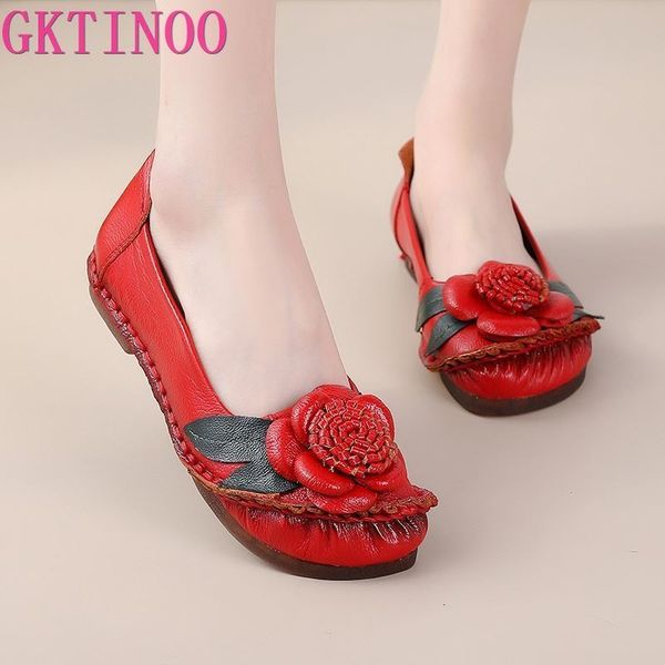 dress shoes gktinoo fashion flower design round toe solid color flat vintage genuine leather women flats handmade women's shoes 230328, Black
dress shoes gktinoo fashion flower design round toe solid color flat vintage genuine leather women flats handmade women's shoes 230328, Black